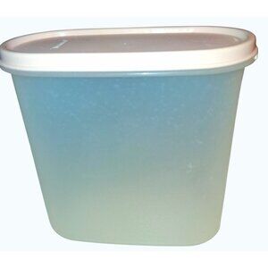 Vintage Tupperware 7 1/4 Cups 21.7 Liters Oval Storage Container Pink Lid USA Ma